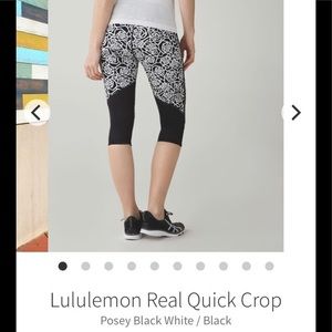 Lululemon Real Quick Crop Leggings